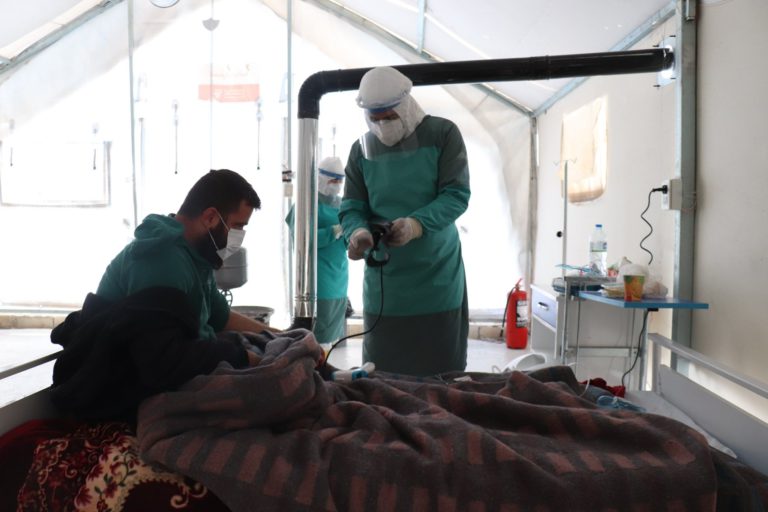 COVID-19 Patients Receive Care at Sarmada Isolation Center