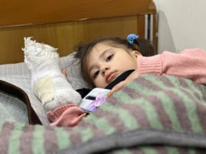 Yasmeen Recovering from Earthquake Injuries