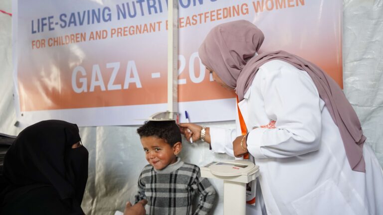 Malnutrition services in Gaza.